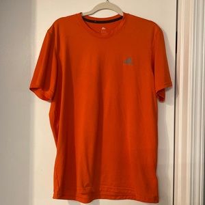 Adidas Men’s Large Orange Short Sleeve Tee Shirt Good Used Condition